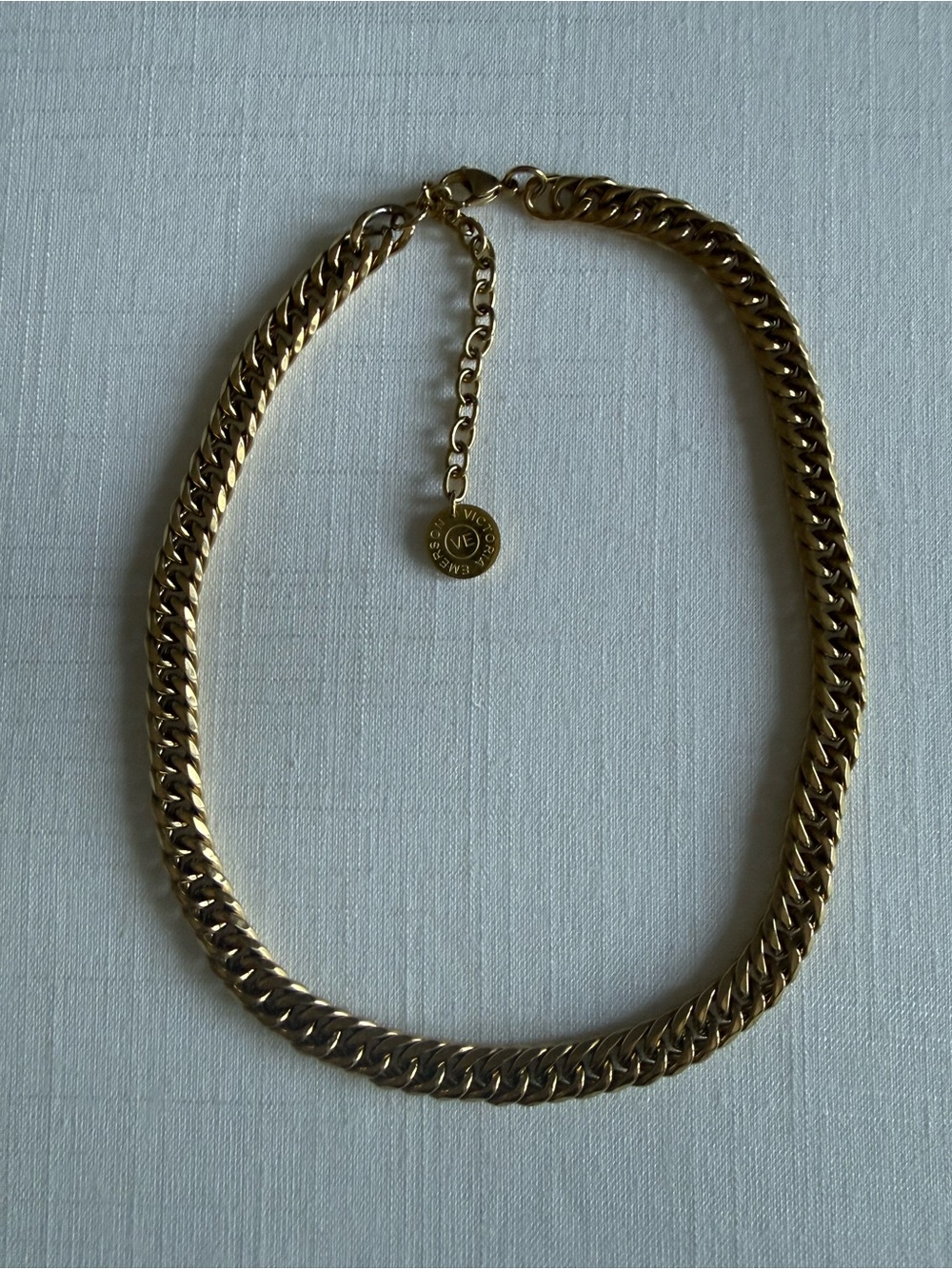 Victoria Emerson Chunky Gold Chain Collar Necklace